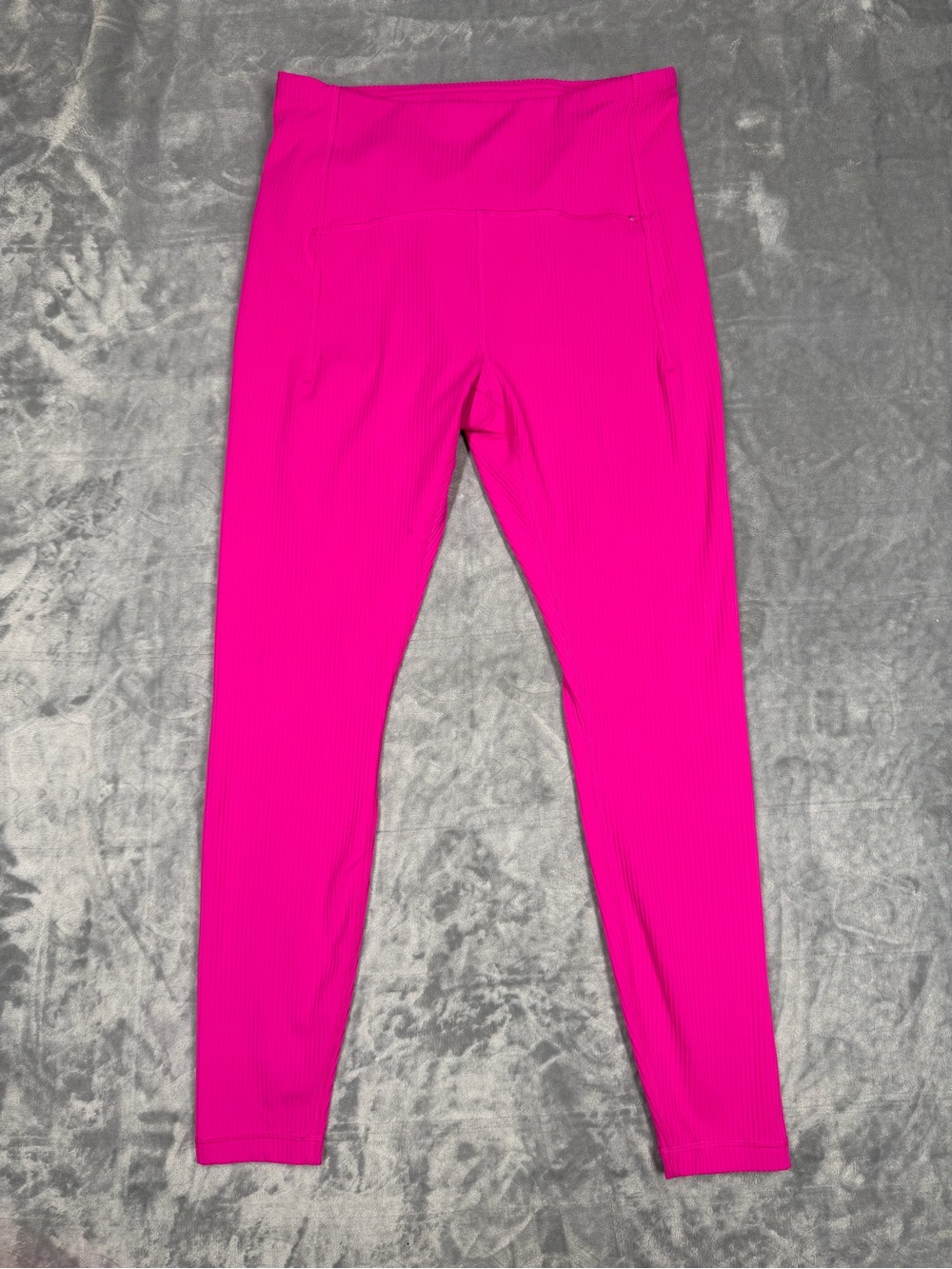 Spyder Hot Pink High-Waist Ribbed Leggings